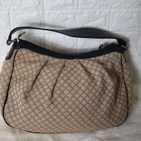 Gucci Sukey Diamante Canvas Hobo Bag Beige - Picture 11 of 12